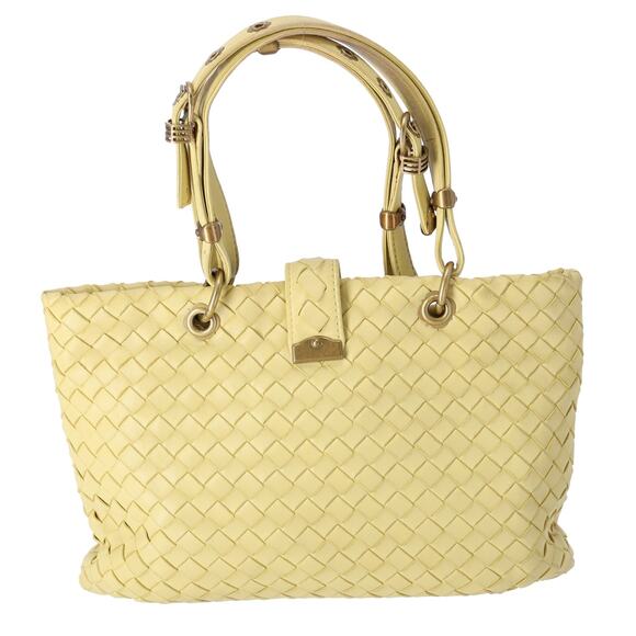 BOTTEGA VENETA Capri Tote Bag 162112 Light Yellow Leather - Picture 3 of 8